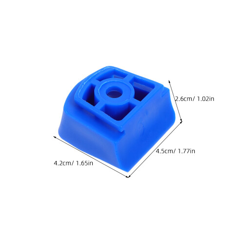 6Pcs Junior Roller Skate Brake Stoppers Durable Sky-Blue Rubber Steel 1