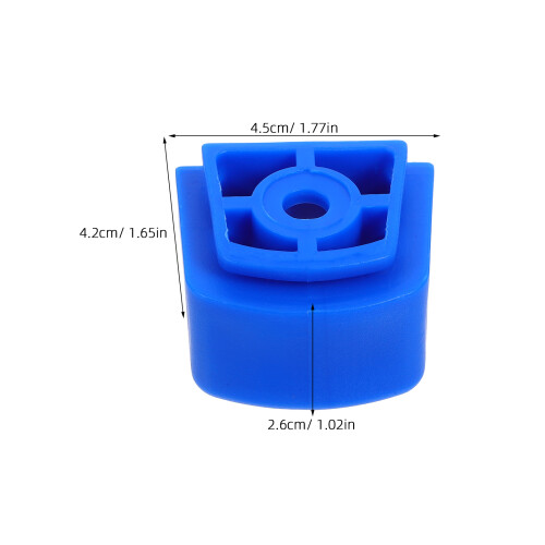 6Pcs Junior Roller Skate Brake Stoppers Durable Sky-Blue Rubber Steel 2