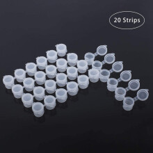 60 Strips 120 Pots 5Ml 6 Cups Empty Paint Pot Pod Strips Paint Strips Arts and Crafts Plastic Storage Containers