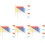 24Pièces Drapeaux Bois Polyester Multicolores 4