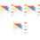 24Pièces Drapeaux Bois Polyester Multicolores 5