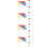 24Pièces Drapeaux Bois Polyester Multicolores 10