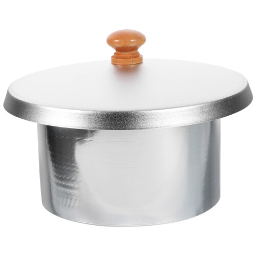 3Sets Durable Aluminum Wax Pot Silver Non-Stick Wax Melting Container 1