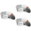 3Sets Durable Aluminum Wax Pot Silver Non-Stick Wax Melting Container 8