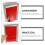 3Pcs Red Wall-Mount Letter Box Aluminum Mailbox for Office 9