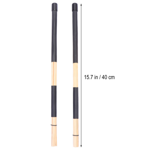 3Paren Zwarte Drumsticks Met Rubber Handgreep Voor Percussie 1