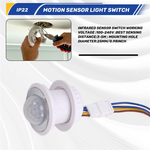 Motion Sensor Light  110-220V PIR Sensor  Detection  Delay Adjustable Infrared Induction Detector 2