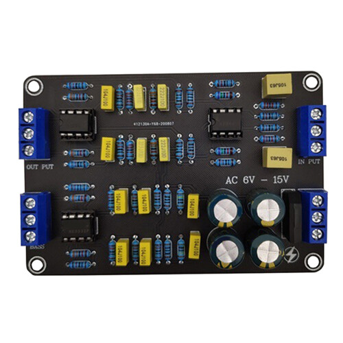 2Pcs 2 Way Active Crossover Filter Treble Bass Audio Speaker Frequency Divider with NE5532 Pre-Chip for Modified Audio 2