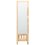 Beliani Standing Mirror with Shelf LUISANT 145 cm Pine Wood Light Brown 5