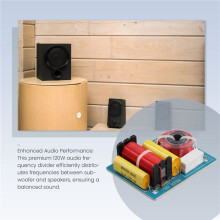 120W 2 Way Audio Frequency Divider DIY Bass Speaker Subwoofer Crossover Filters Accessories 2800Hz