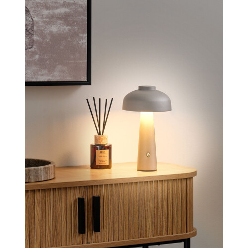Beliani Wireless LED Table Lamp AGUSAN with Dimmer Metal Grey 1
