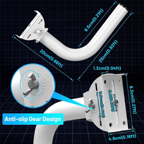 Universal Wireless Bridge Bracket Mount,Pole and Wall-Mounted Mount for Outdoor Ap Access Point Client Bridge Cpe,2-Pack 2