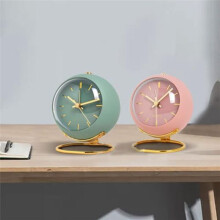 Réveils, Petite Horloge de Bureau au Design Simple Rétro-Éclairé avec Veilleuse, Silencieuse Sans Tic-Tac, Alimentée par Batterie Noir