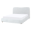 Beliani Ottoman Bed BLAGNAC Fabric Light Grey 140 x 200 cm (EU Double) 5