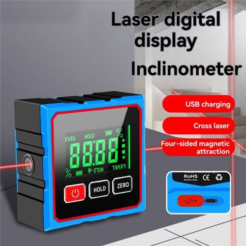 Level Meter High Precision Measuring Instrument Angle Measurement Slope Meter  Digital Display Inclinometer