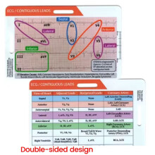 STEMI 12 Lead Tool Horizontal Reference Badge ID Card,EGG Contiguous Leads Precision Measurement Household Tool