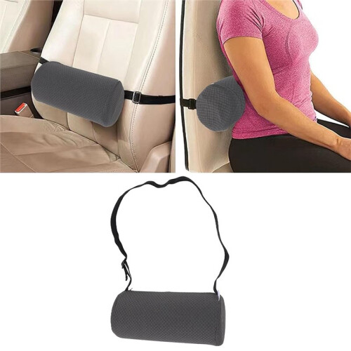 Low Back Lumbar Support, Memory Foam Lumbar Roll Support Pillow for Office, Car, Home Layer Fabric Back Support Cushion
