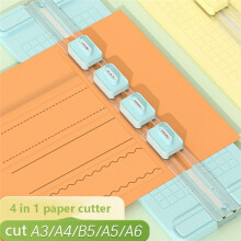 4 in 1 Two-Way Paper Cutter, Manual Office Paper Cutter, Send 4 Cutter Heads,Design for Schools, Offices and Homes