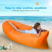 Air Sofa Orange Aufblasbar Camping Liegestuhl