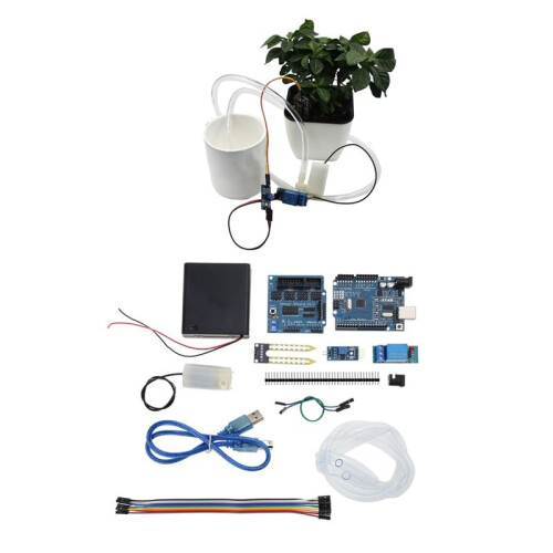 Automatic Irrigation System Self Watering DIY Kit Garden Greenhouse Flower Water Pump Soil Moisture Sensor Relay Module 2