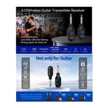 Drahtloser Sender für E-Gitarre, Elektrischer Blasrohr-Bass-Transceiver, Zubehör für Musikinstrumente A14