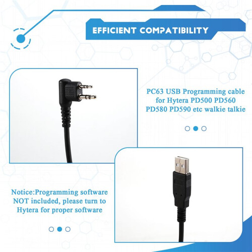 PC63 USB-Programmierkabel für  PD500 PD506 PD560 PD580 PD590 Walkie Talkie