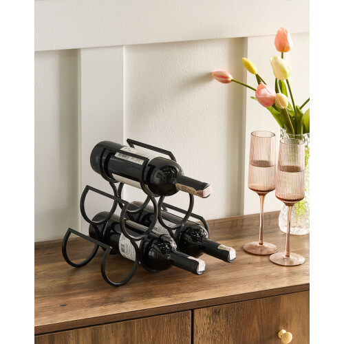 Beliani Wine Rack LURGAN Metal Black 1