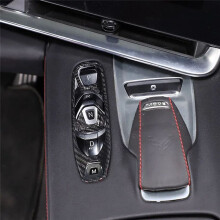 Real Hard Carbon Fiber for Corvette C8 2020-2023 Car Console Gear Shift Button Sticker Accessories