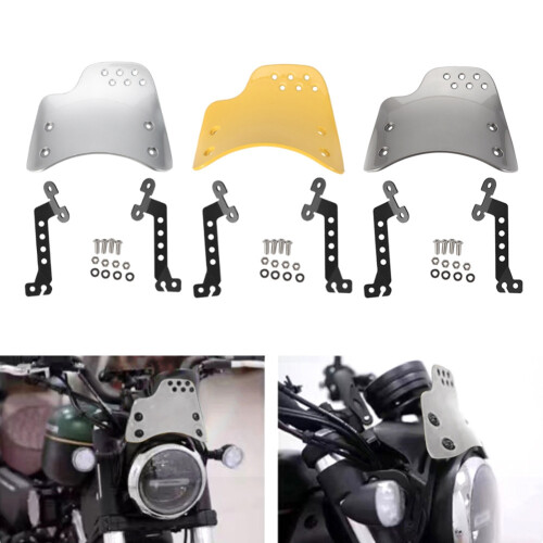 Protezione Schermo Parabrezza Moto per  Scrambler 400 800(Argento) 2