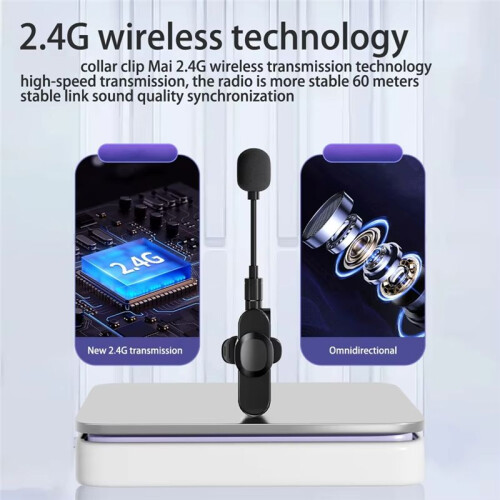 Wireless Microphone 3.5mm  Speaker Collar Microphone Speaker for Lectures Classroom Teaching 1 in 1 2
