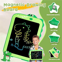 LCD-Schrijftablet voor Kinderen, Kleurrijk Speelgoed voor Peuters, Educatief Speelgoed voor Kinderen, Doodle Pad Dinosaurus Speelgoed Groen