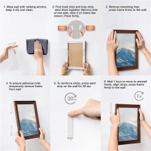 40 Pairs(80 Strips) Narrow Picture Hanging Strips, Water-Resistant Adhesive Strips for Frame Hanging 19x92mm
