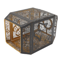 Hollow Iron Lampshade for E27/E26 Table Lamp – 20cm Modern Wrought Iron Design