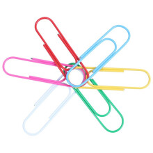 Super Large Paper Clips Vinyl Coated, 90 Pack 4 Inch Assorted Color Jumbo Paper Clip Holder, (10 cm)
