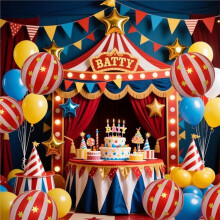 6 PCS Jumbo 22 Inch 4D Stripe Foil Balloons Star Balloon Foil Kids Birthday Party Decoration Red+White
