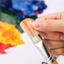 Multi-Shaped Polyester Paint Brushes for for Acrylic, Oil, Watercolor, Gouache, 24 Count Different Sizes, Wood Brush Set