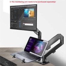 Monitor Arm Laptop Tray Holder Bracket Tablet 10-16 Inch Vesa 75 mm and 100 mm Mounting Plate with Sliding Pad