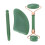 Jadestein Roller Massage Gua Sha Set Grün 15