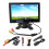 Monitor HD Colorido TFT LCD de 7 Polegadas 12V-24V com Câmera de Luz 4LED para Carro CCTV Retrovisor Reverso AcessóRio EletrôNico para Carro 1