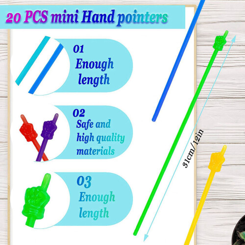 40 PCS  Hand Pointers Teachers Pointer Classroom and Presentation Finger Pointer Resin Finger Pointers Stick 1