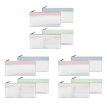 12 Pieces Money Bags with Zipper, Cash Envelopes,Money Pouch, Clear Bank Deposit Bags, Bank Bag, Cash Bag, Coin Bag