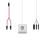 2X 2M Portable LED Lights Computer Desktop  PC External Start Power /Off Button Extension Cable,  Light 2