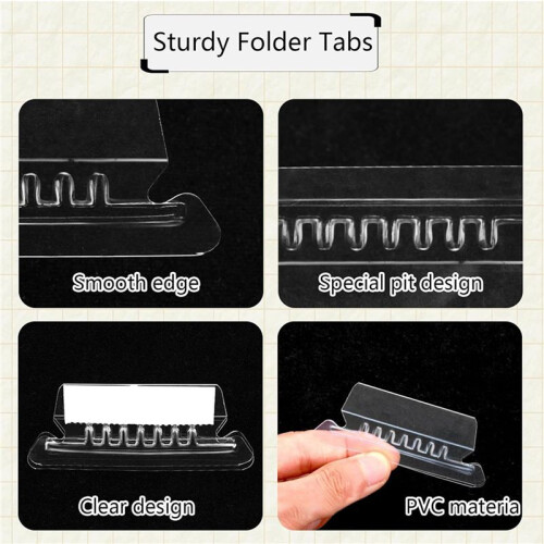 100 Pieces Hanging File Folder Labels with 50 Inserts, 2 Inch for Hanging File Folder Labels Hanging File Labels B 2