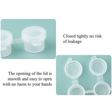 50 Strips 300 Pots Empty Paint Pots White Paint Cup Strip Paint Storage Containers Painting Crafts Supplies
