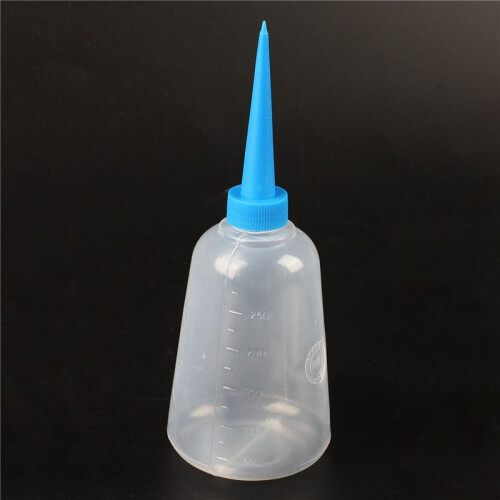 6X 250ml Clear White  Plastic Liquid Glue Applicator Bottle 1