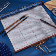 Wiederverwendbares Magisches Wasserschreibtuch, Tintenloses Chinesisches Kalligraphie-Set mit 6 Traditionellen Kalligraphie-Schreibpinselstiften, Set