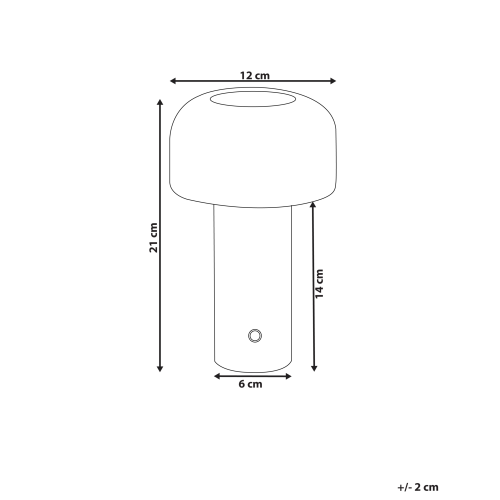 Beliani Wireless LED Table Lamp BESOS with Dimmer Metal Black 2
