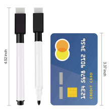Magnetic Whiteboard Pen Erasable , 240Pack Whiteboard Markers Dry Erase with Eraser Cap Black