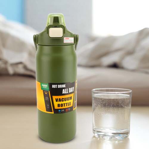 1500 ml Weithals-Wasserflasche Schwarzgrün 2