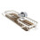 Organizer per rubinetto da cucina in alluminio e plastica, argento 8